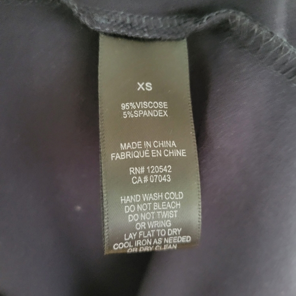 Felicity & Coco Dress Navy Blue Ruffle Flounce Flutter Sleeves XS Mini Shift - Picture 8 of 8